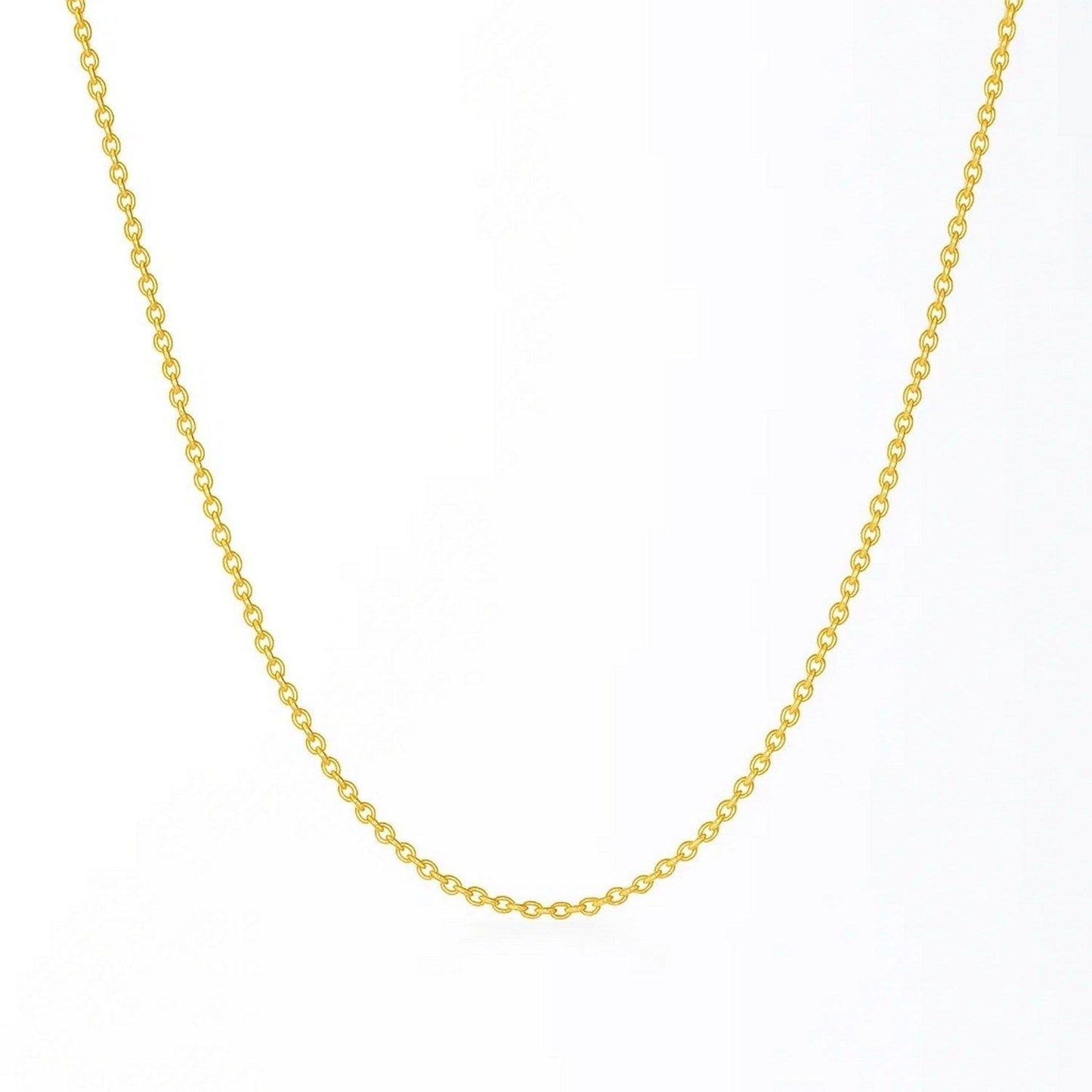 14k Yellow Gold Round Cable Link Chain (2.6 mm)