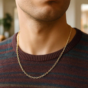 14k Yellow Gold Round Cable Link Chain (2.6 mm)