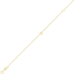 14K Yellow Gold Mini Initial D Bracelet