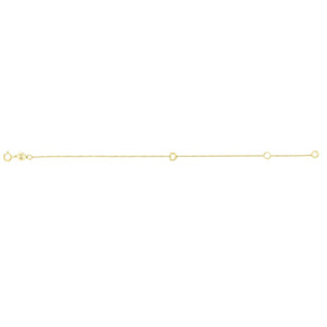 14K Yellow Gold Mini Initial D Bracelet
