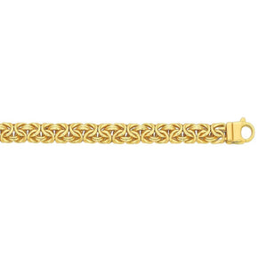 14k Yellow Gold Byzantine Motif Chain Necklace