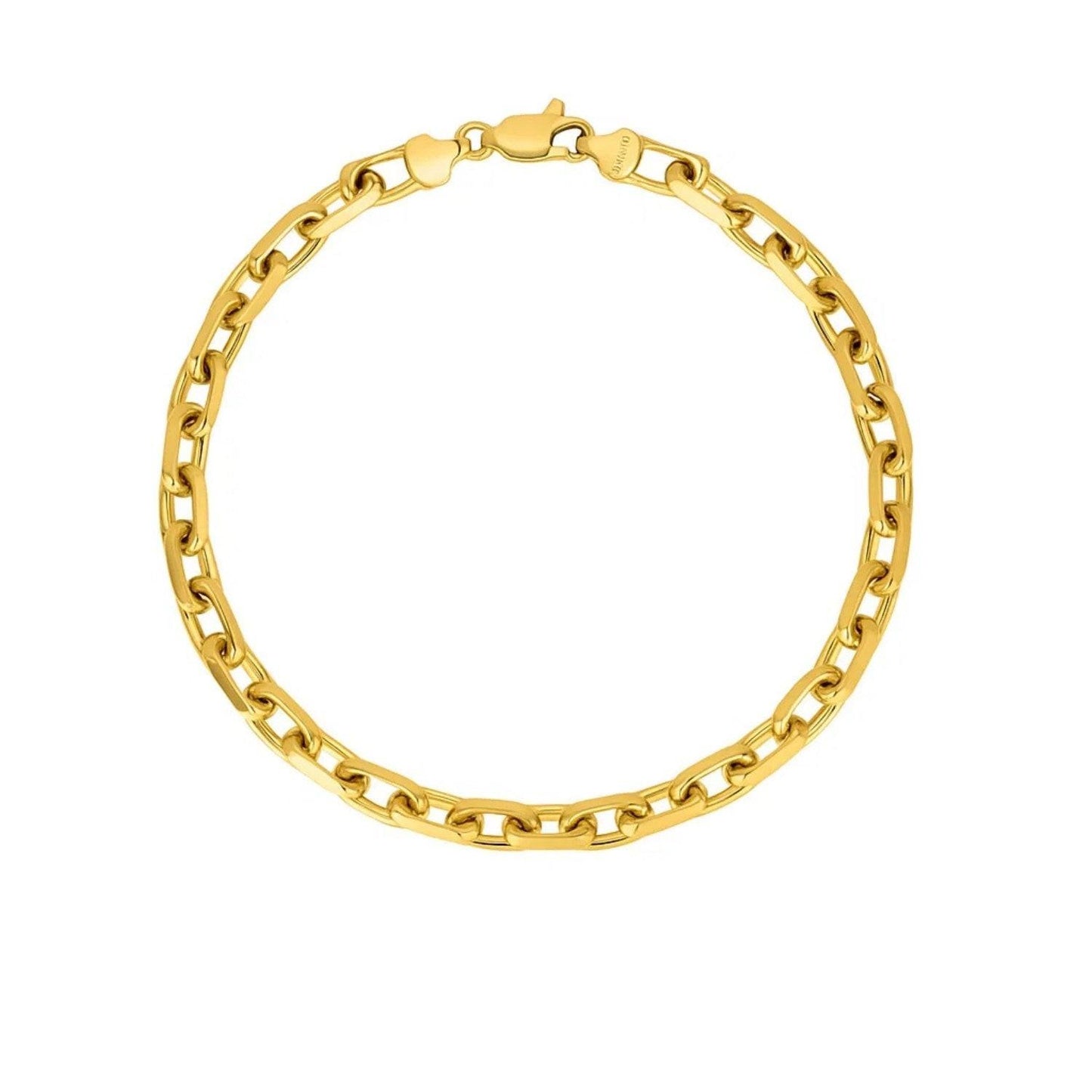 14k Yellow Gold French Cable Chain Bracelet  (4.80 mm)