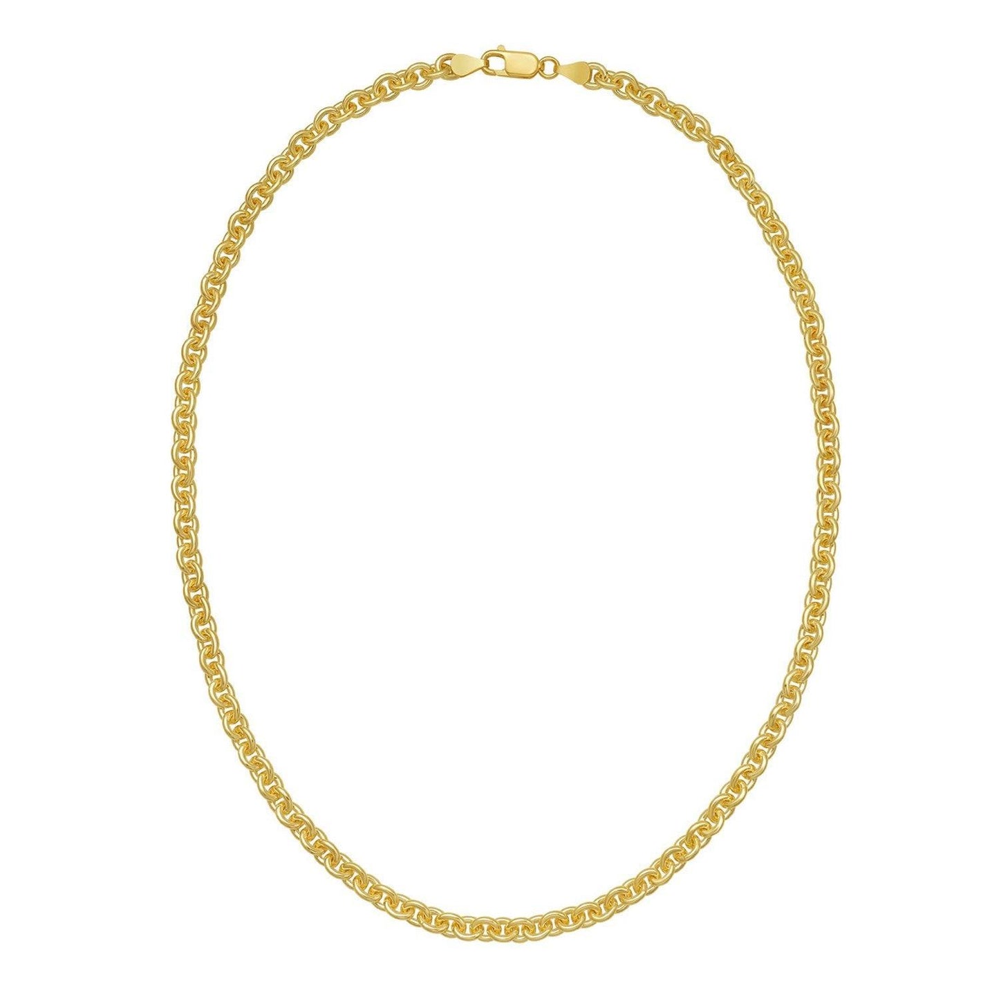 Sterling Silver Gold Plated Rolo Chain (5.70 mm)