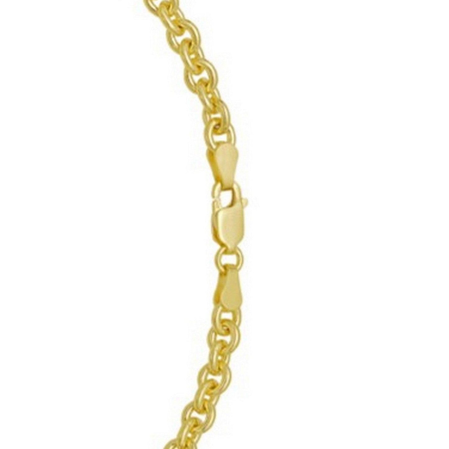 Sterling Silver Gold Plated Rolo Chain (5.70 mm)