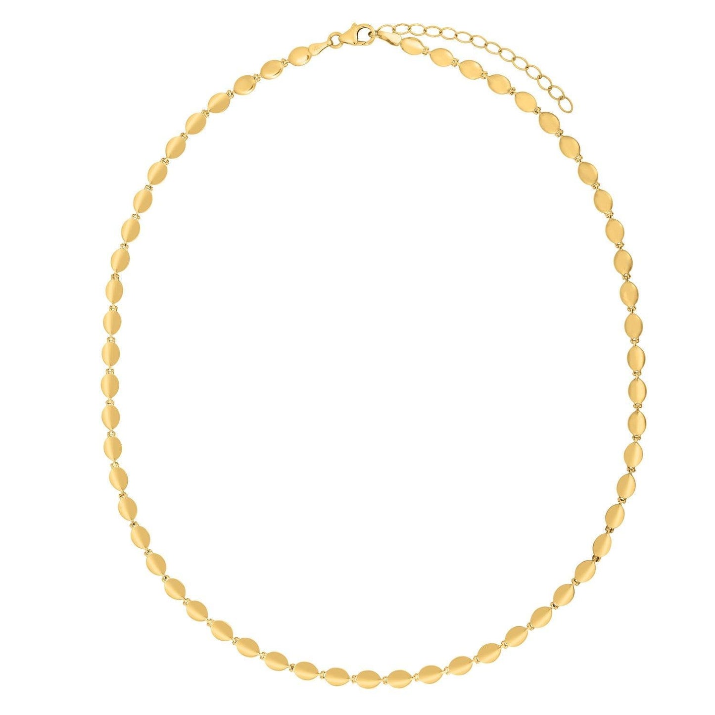14K Yellow Gold Pebble Bead Chain (4.00 mm)
