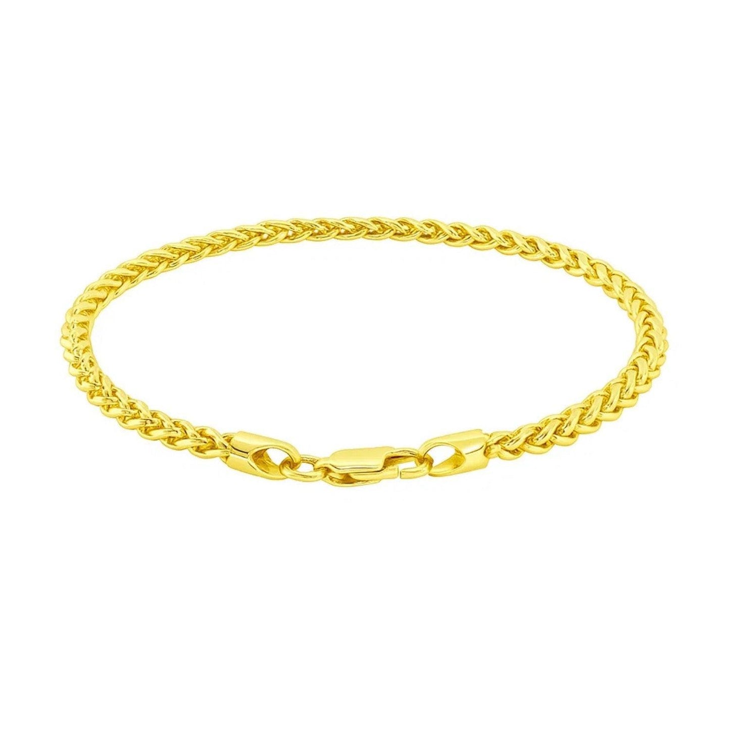14k Yellow Gold Light Weight Wheat Bracelet  (3.20 mm)
