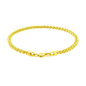 14k Yellow Gold Light Weight Wheat Bracelet  (3.20 mm)