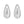 Sterling Silver Puffed Raindrop with Cubic Zirconia Stones Earrings