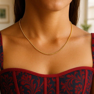 14k Yellow Gold Bead Chain 1.5mm (1.50 mm)