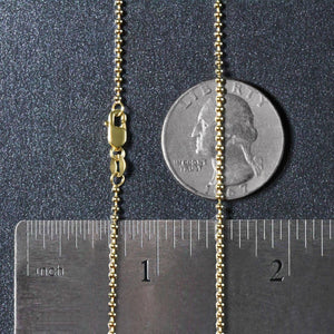 14k Yellow Gold Bead Chain 1.5mm (1.50 mm)