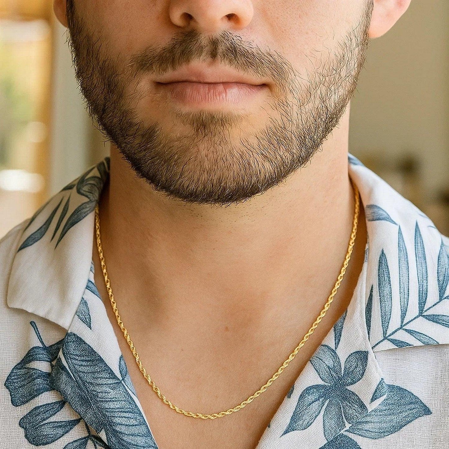 10k Yellow Gold Solid Diamond Cut Rope Chain (1.40 mm)