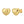 Sterling Silver Yellow Gold Plated Puffed Small Heart Stud Earrings