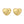Sterling Silver Yellow Gold Plated Puffed Small Heart Stud Earrings