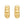 Sterling Silver Yellow Gold Plated Twisted C Hoop Earrings