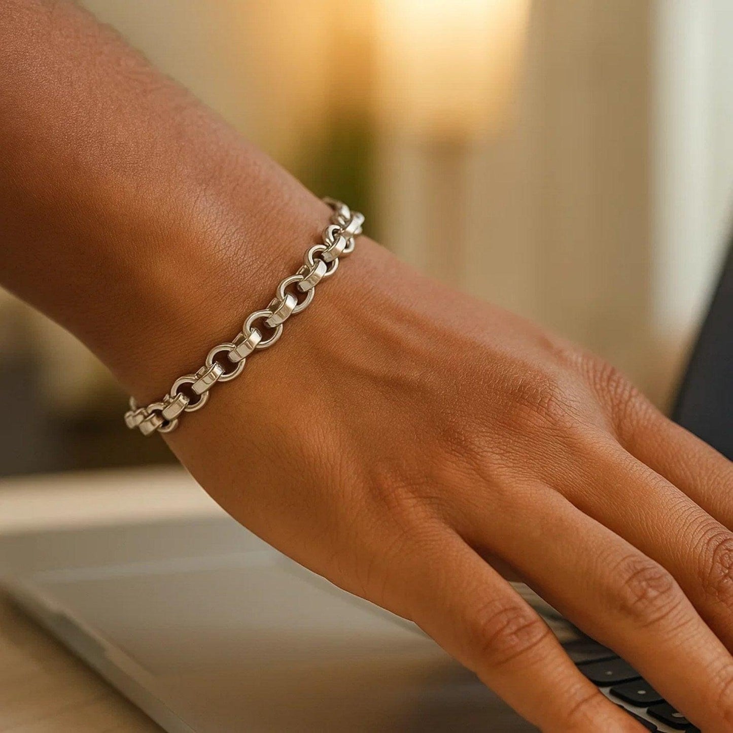 Sterling Silver Rolo Link Bracelet