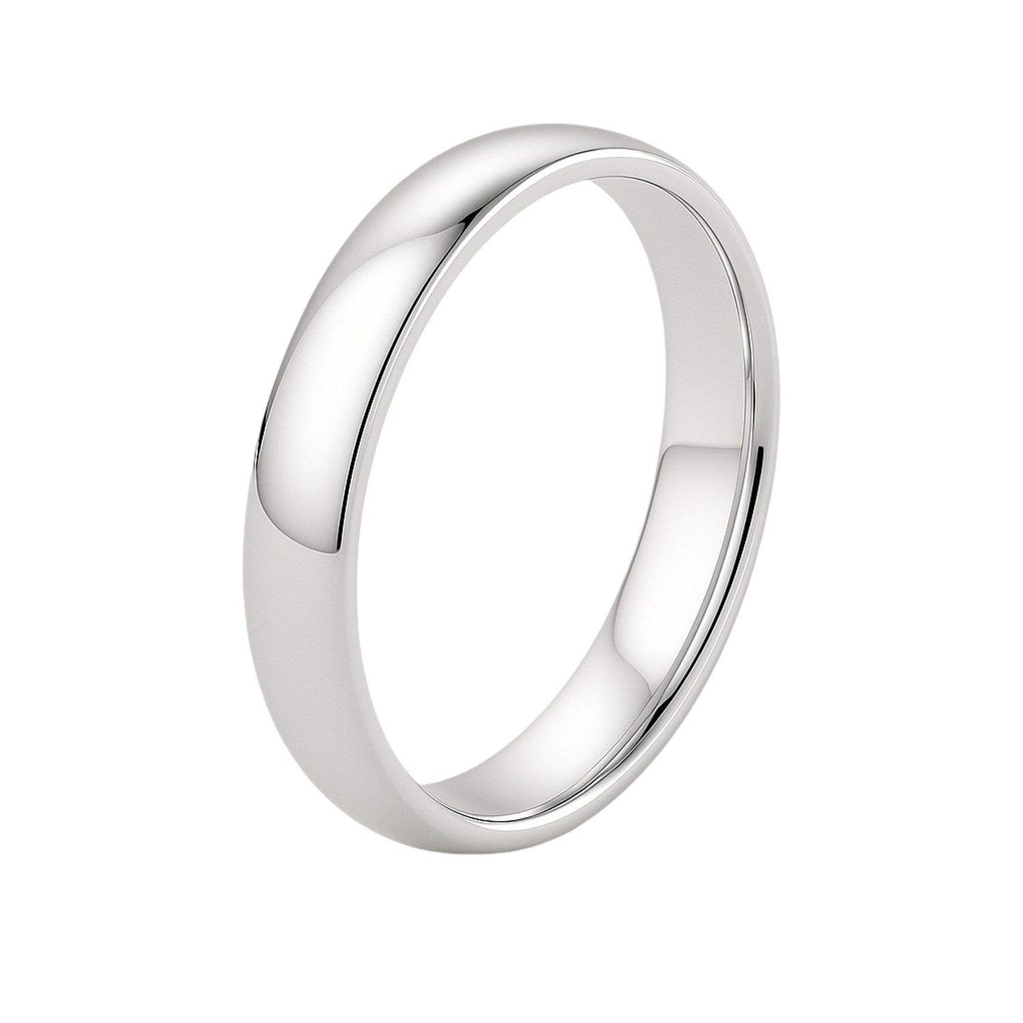 14k White Gold Comfort Fit Wedding Band(4.00 mm)