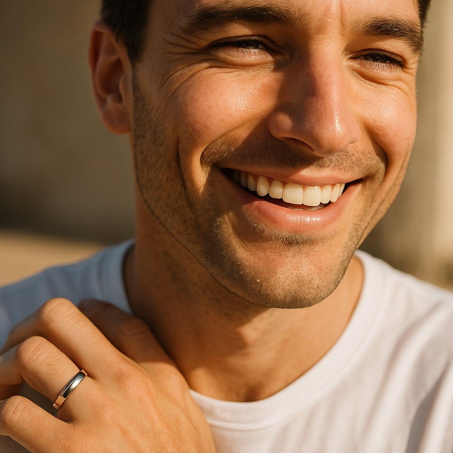 14k White Gold Comfort Fit Wedding Band(4.00 mm)