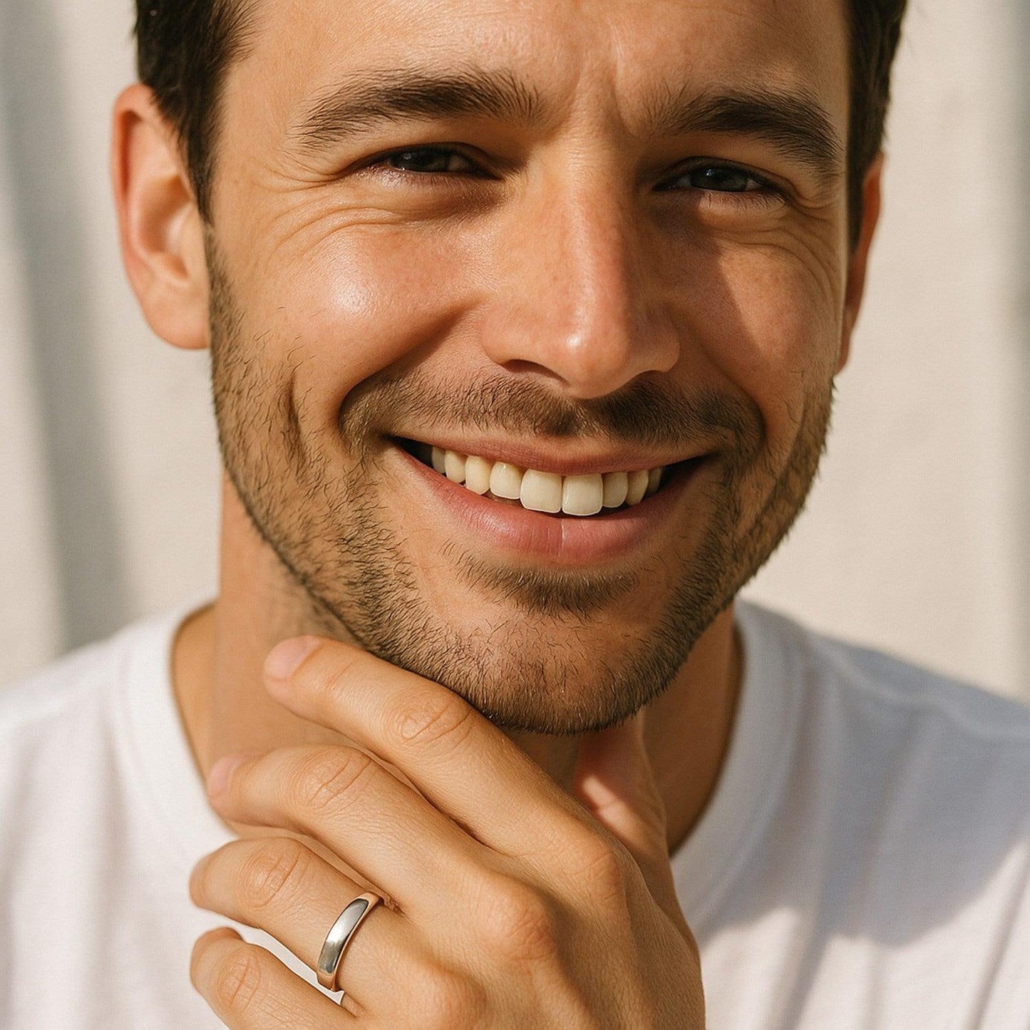 14k White Gold Comfort Fit Wedding Band(4.00 mm)