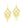 14K Yellow Gold Polished Chandelier Earring