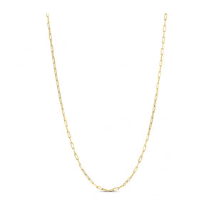 Sterling Silver Gold Plated Paperclip Chain (1.80 mm)