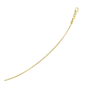 14k Yellow Gold Necklace in a Round Omega Chain Style