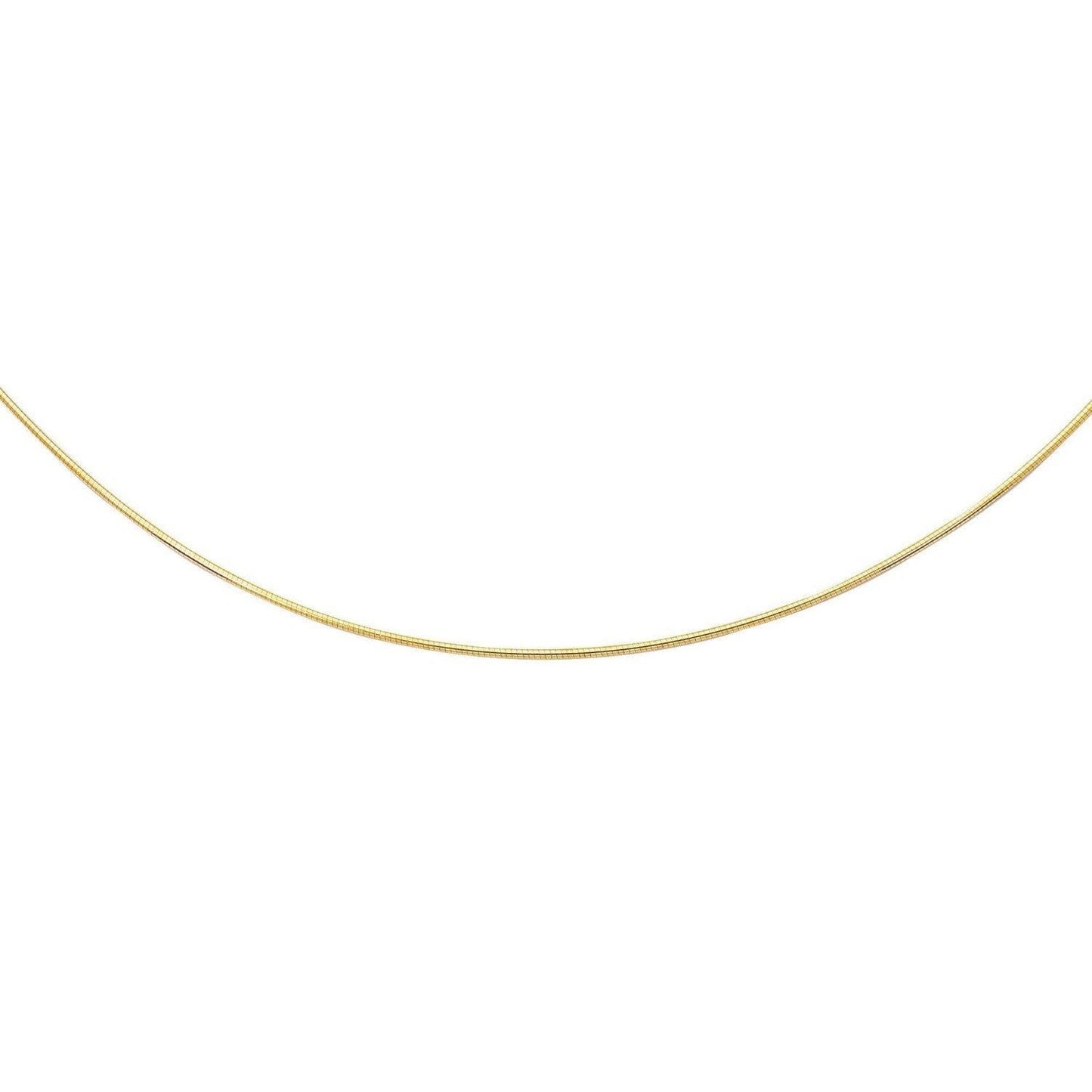 14k Yellow Gold Necklace in a Round Omega Chain Style