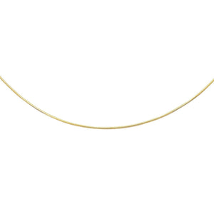14k Yellow Gold Necklace in a Round Omega Chain Style