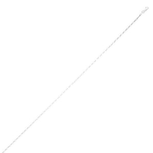 Sterling Silver Rhodium Plated Petite Alternating Paperclip Chain (3.15 mm)