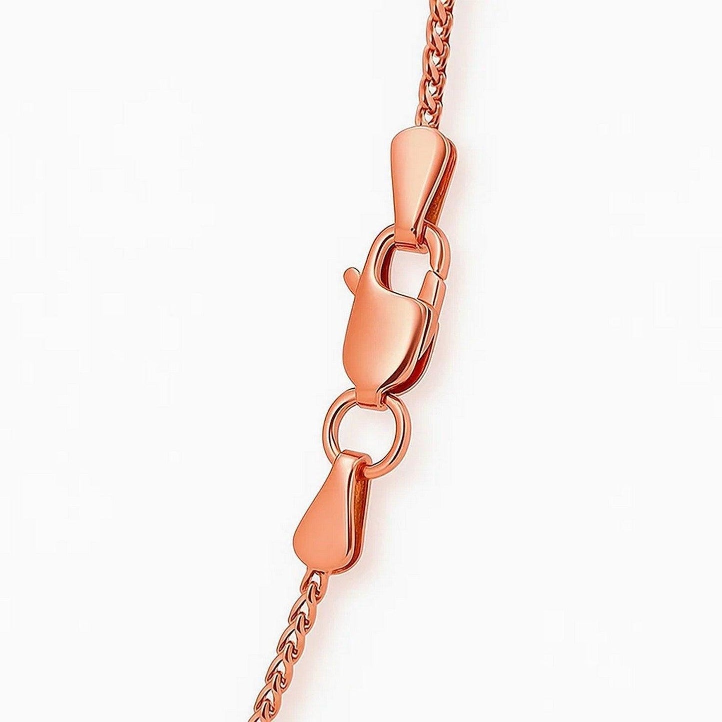 14k Rose Gold Round Wheat Chain (1.00 mm)