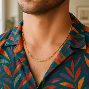 14k Yellow Gold Round Cable Link Chain (1.9 mm)