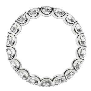 Round Cut Lab Grown Diamond Eternity Ring in 14k White Gold (2 cttw FG/VS2)