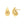 Sterling Silver Yellow Gold Plated Puffed Teardrop Earrings