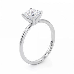 1.50Ct Princess Lab Grown IGI G/VS1 Diamond Ring in 10K White Gold