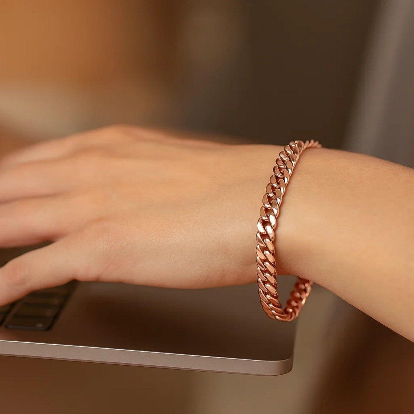 14K Rose Gold Cuban Link Bracelet (5.90 mm)