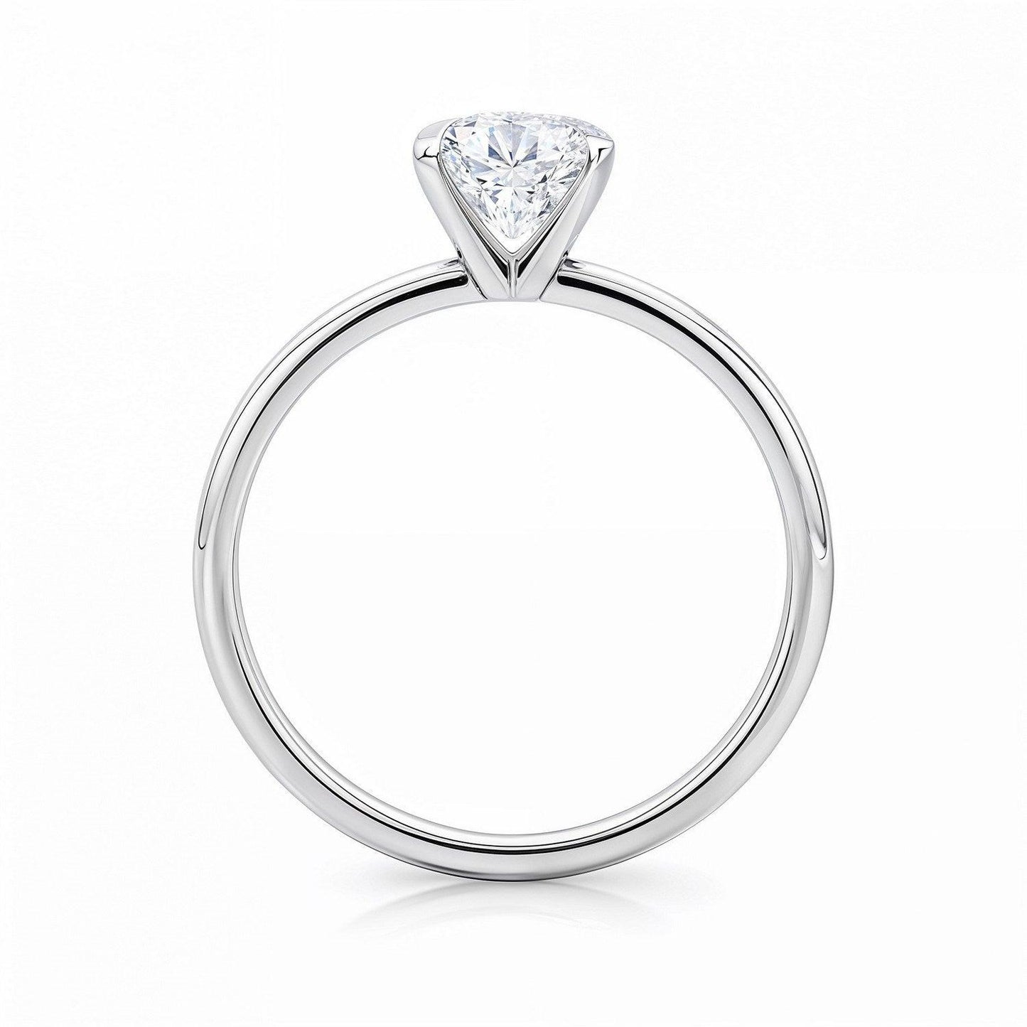 2 Carat Radiant Lab Grown IGI G/VS1 Diamond Solitaire Ring in 14K White Gold