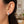 14k Two-Tone Gold Polished and Textured Hoop Style Earrings