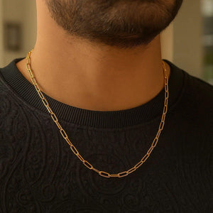 14K Yellow Gold Paperclip Chain (3.50 mm)