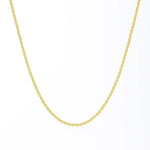 14k Yellow Gold Round Cable Link Chain (1.1 mm)