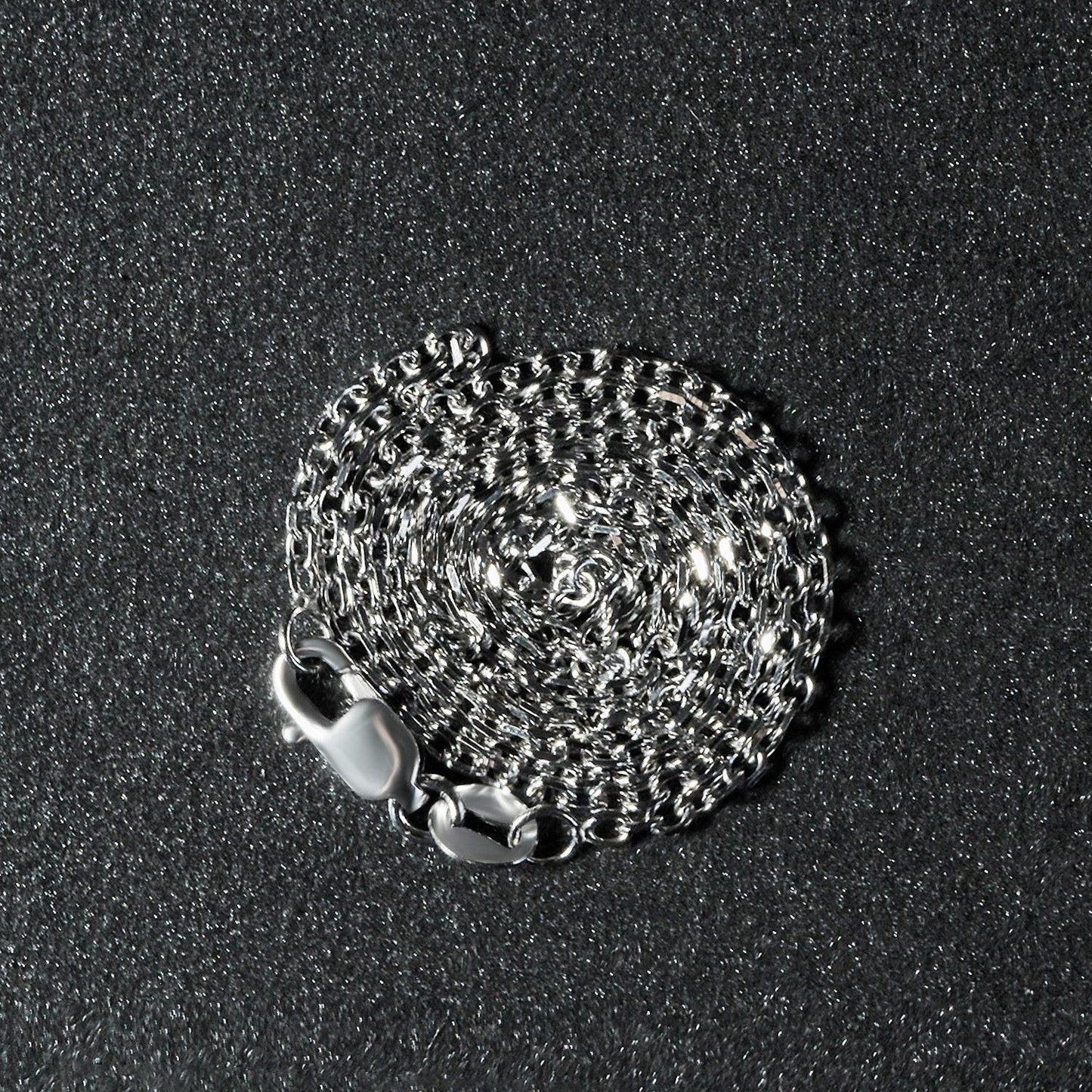 18k White Gold Diamond Cut Cable Link Chain (1.40 mm)