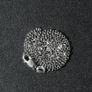 18k White Gold Diamond Cut Cable Link Chain (1.40 mm)