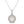 Round Shape Halo Diamond Pendant in 14k White and Rose Gold (1/2 cttw)