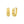 14K Yellow Gold Ribbed Hoop Earrings