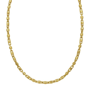 14K Yellow Gold Square Byzantine Chain Necklace (2.00 mm)