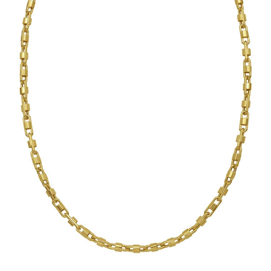 14K Yellow Gold Square Byzantine Chain Necklace (2.00 mm)
