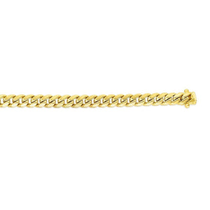 14k Yellow Gold Semi Solid Miami Cuban Chain (5.00 mm)