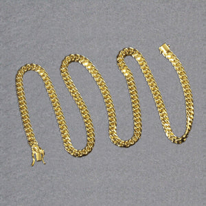 14k Yellow Gold Semi Solid Miami Cuban Chain (5.00 mm)