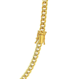 14k Yellow Gold Semi Solid Miami Cuban Chain (5.00 mm)