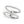 14k White Gold Dual Band Design Ring with Diamonds (1/3 cttw)