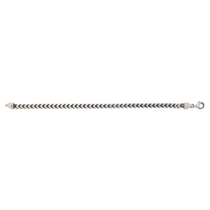 Sterling Silver Gunmetal Finish Franco Link Bracelet (4.60 mm)