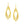 14k Yellow Gold Post Earrings with Textured Marquise Shapes